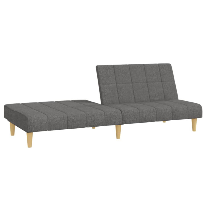 Dvivietė sofa-lova, šviesiai pilkos spalvos, audinys