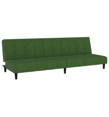 Dvivietė sofa-lova, tamsiai žalios spalvos, aksomas