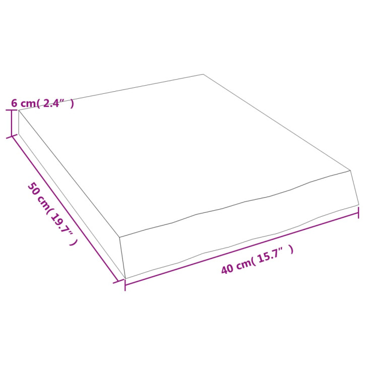 Vonios kambario stalviršis, pilkas, 40x50x(2–6)cm, mediena