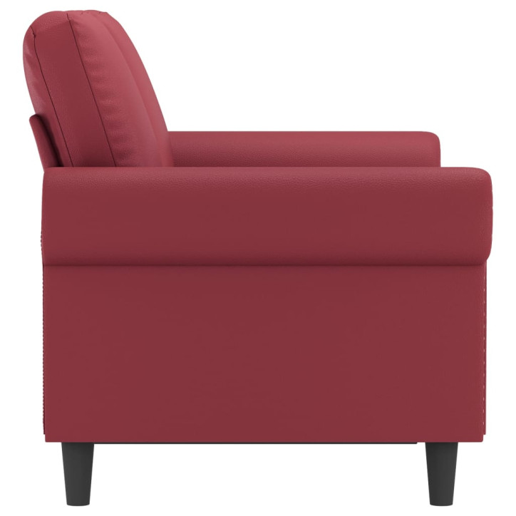 Dvivietė sofa, raudonojo vyno spalvos, 120cm, dirbtinė oda