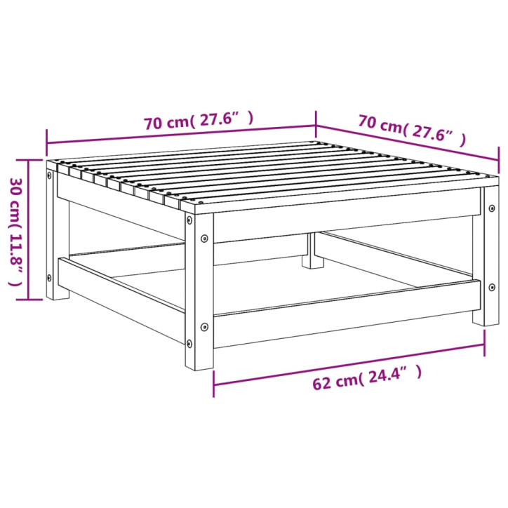 Sodo pakoja, 70x70x30cm, impregnuota pušies mediena