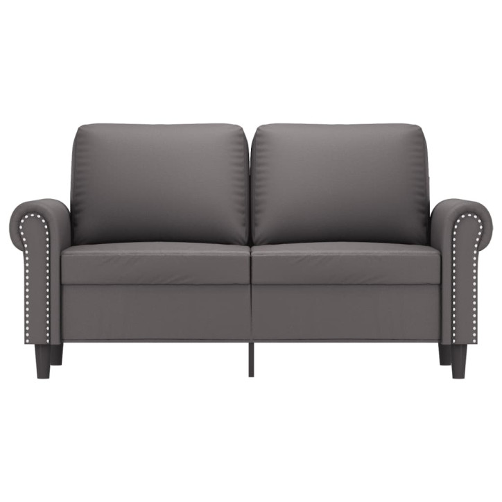 Dvivietė sofa, pilkos spalvos, 120cm, dirbtinė oda