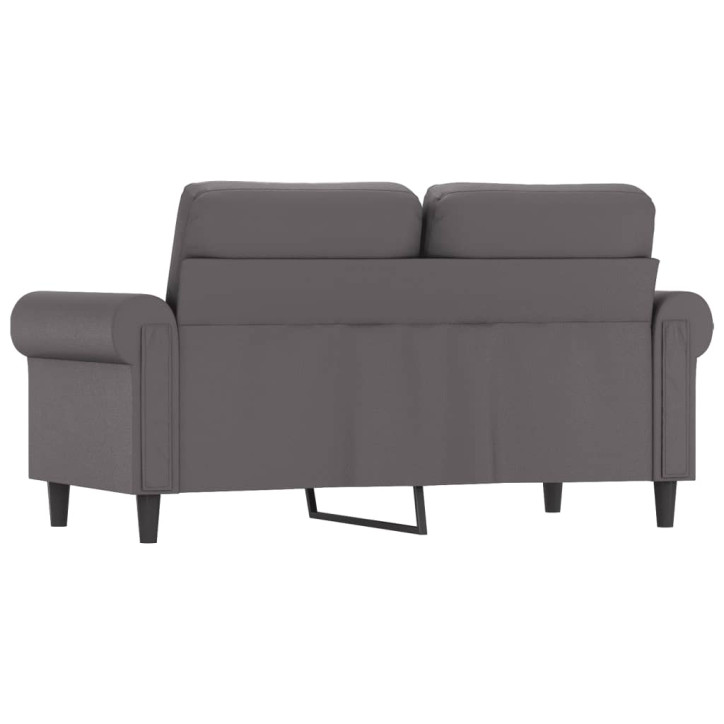 Dvivietė sofa, pilkos spalvos, 120cm, dirbtinė oda