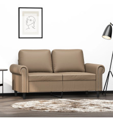 Dvivietė sofa, kapučino spalvos, 120cm, dirbtinė oda