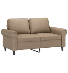 Dvivietė sofa, kapučino spalvos, 120cm, dirbtinė oda