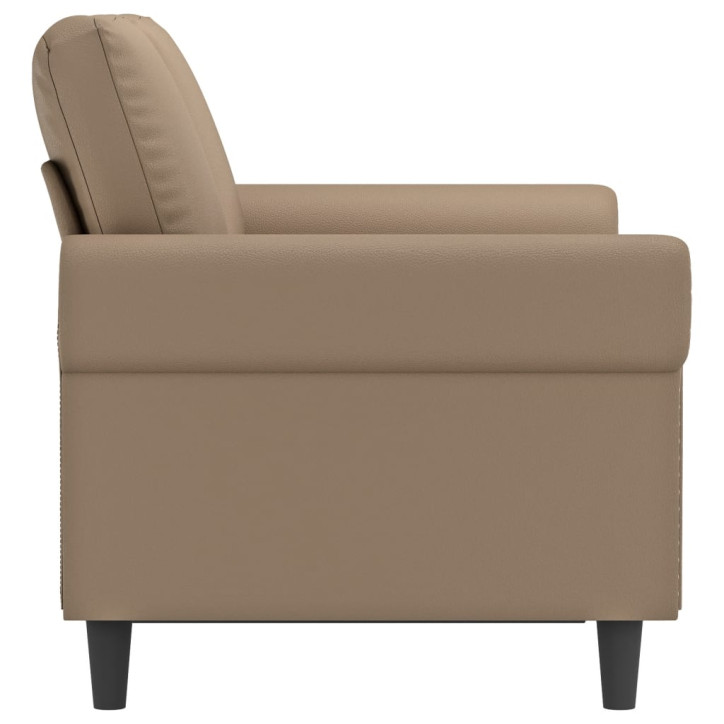 Dvivietė sofa, kapučino spalvos, 120cm, dirbtinė oda