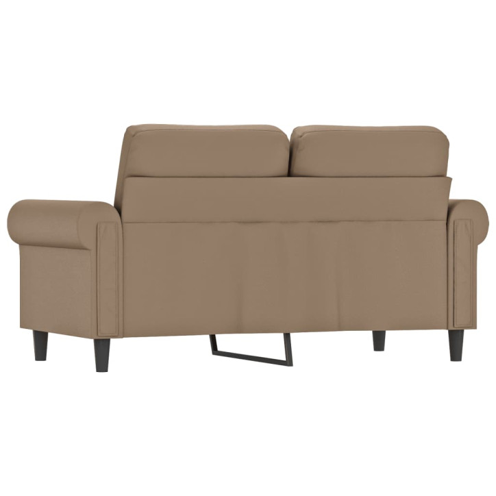 Dvivietė sofa, kapučino spalvos, 120cm, dirbtinė oda