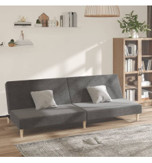 Dvivietė sofa-lova, šviesiai pilkos spalvos, audinys