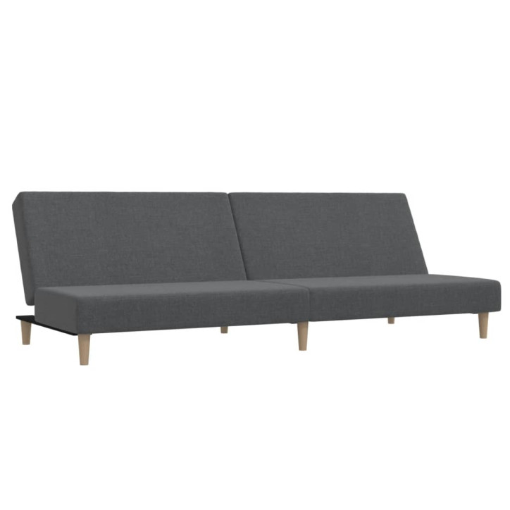 Dvivietė sofa-lova, šviesiai pilkos spalvos, audinys