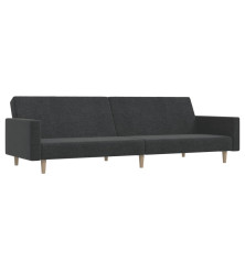 Dvivietė sofa-lova, tamsiai pilkos spalvos, audinys