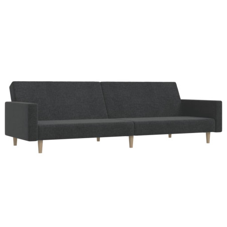 Dvivietė sofa-lova, tamsiai pilkos spalvos, audinys