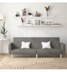 Dvivietė sofa-lova, tamsiai pilkos spalvos, audinys