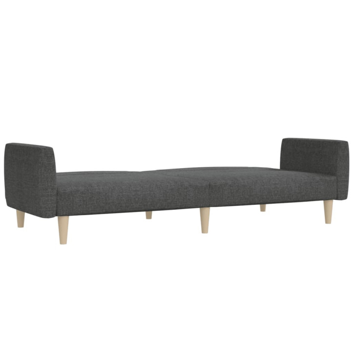 Dvivietė sofa-lova, tamsiai pilkos spalvos, audinys