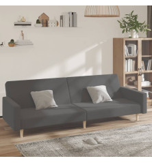 Dvivietė sofa-lova, šviesiai pilkos spalvos, audinys