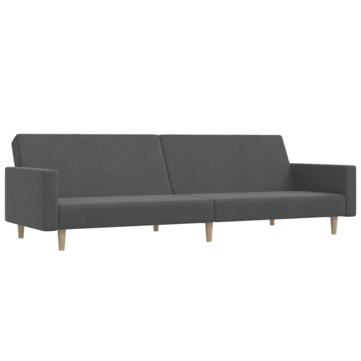 Dvivietė sofa-lova, šviesiai pilkos spalvos, audinys