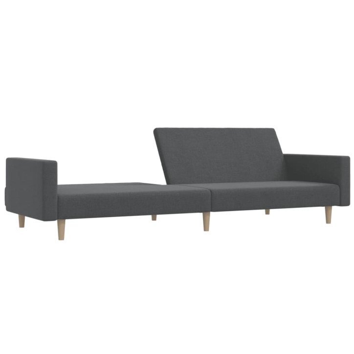 Dvivietė sofa-lova, šviesiai pilkos spalvos, audinys