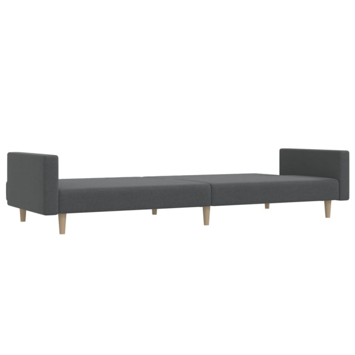 Dvivietė sofa-lova, šviesiai pilkos spalvos, audinys