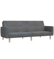 Dvivietė sofa-lova, šviesiai pilkos spalvos, audinys