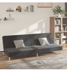 Dvivietė sofa-lova, tamsiai pilkos spalvos, audinys