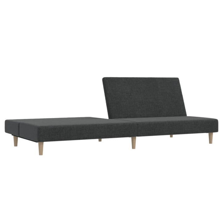 Dvivietė sofa-lova, tamsiai pilkos spalvos, audinys