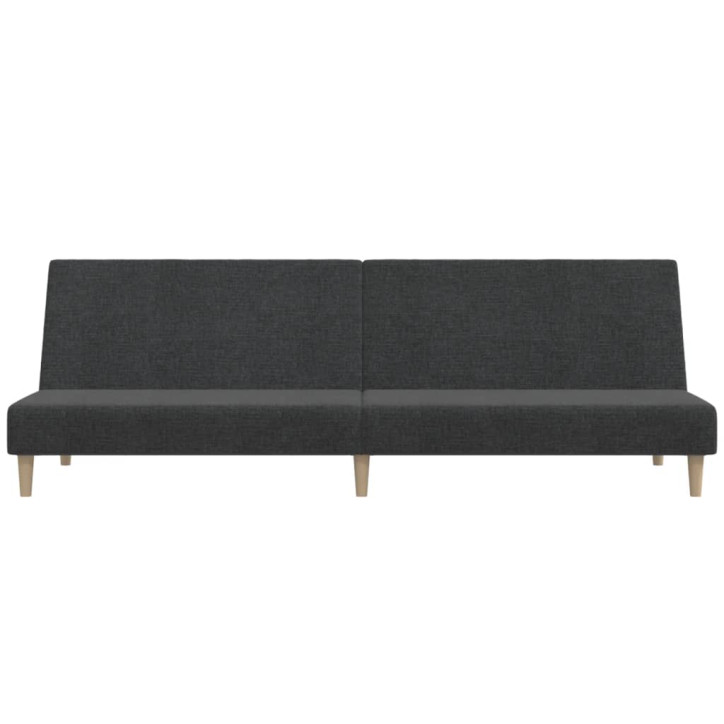 Dvivietė sofa-lova, tamsiai pilkos spalvos, audinys