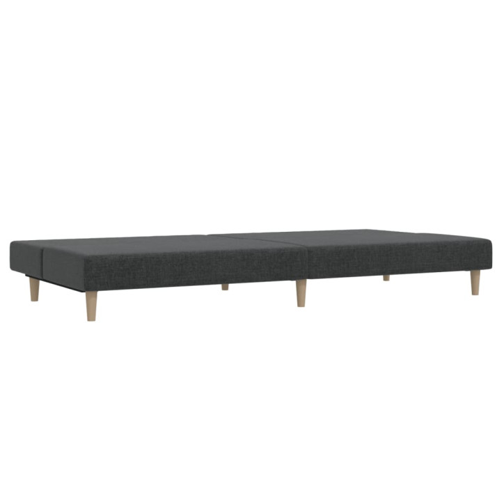 Dvivietė sofa-lova, tamsiai pilkos spalvos, audinys