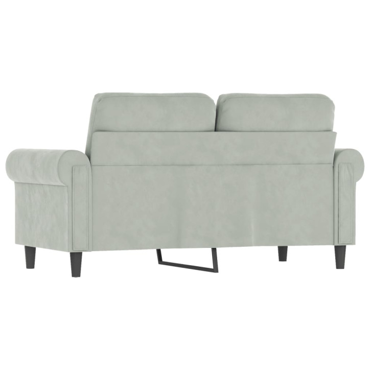 Dvivietė sofa, šviesiai pilkos spalvos, 120cm, aksomas