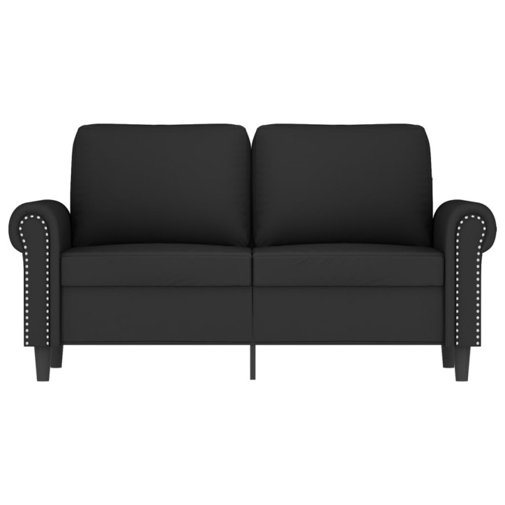 Dvivietė sofa, juodos spalvos, 120cm, aksomas