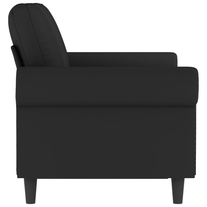 Dvivietė sofa, juodos spalvos, 120cm, aksomas