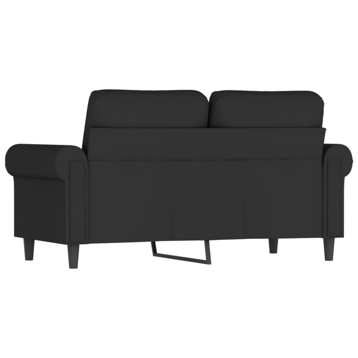 Dvivietė sofa, juodos spalvos, 120cm, aksomas