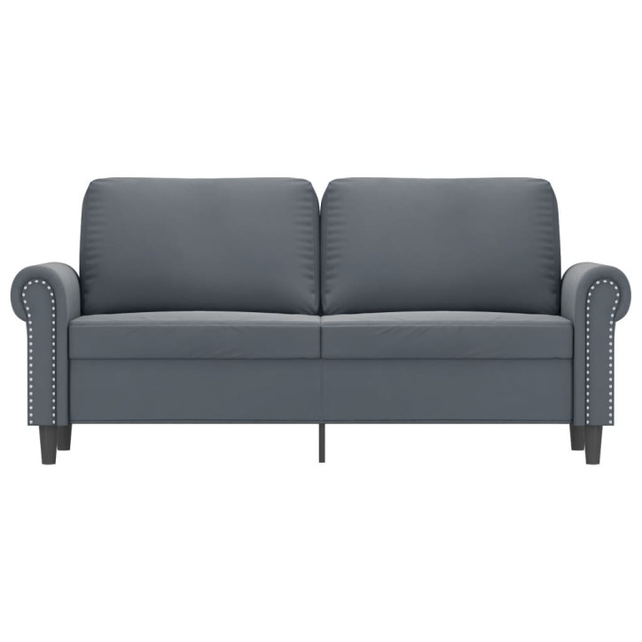 Dvivietė sofa, tamsiai pilkos spalvos, 140cm, aksomas