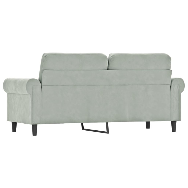 Dvivietė sofa, šviesiai pilkos spalvos, 140cm, aksomas