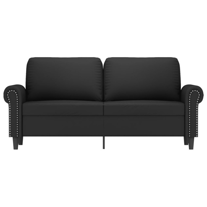 Dvivietė sofa, juodos spalvos, 140cm, aksomas