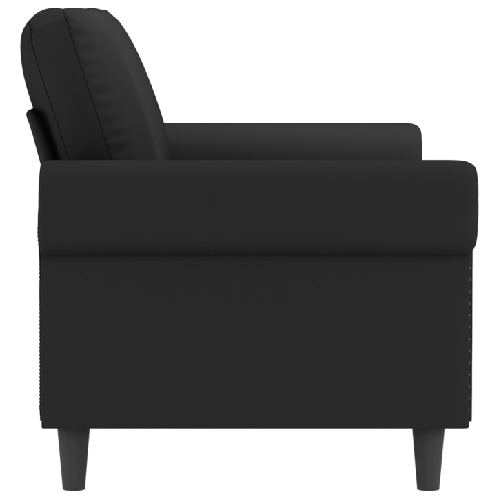 Dvivietė sofa, juodos spalvos, 140cm, aksomas