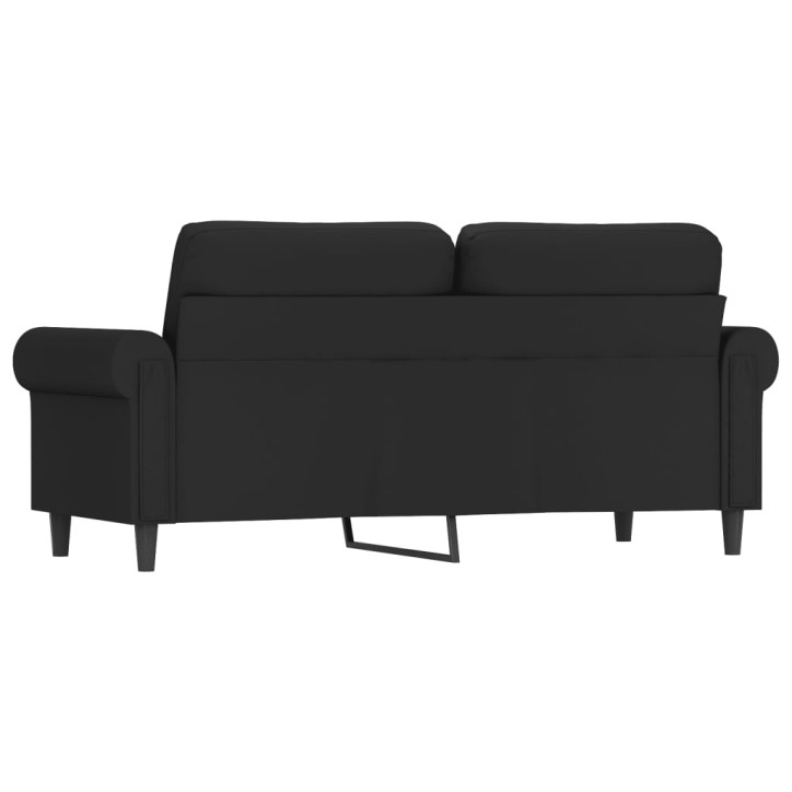 Dvivietė sofa, juodos spalvos, 140cm, aksomas