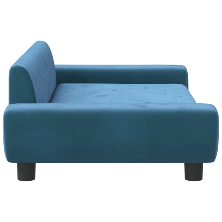 Vaikiška sofa, mėlynos spalvos, 100x54x33cm, aksomas