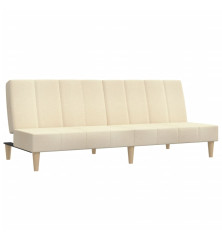 Dvivietė sofa-lova, kreminės spalvos, audinys