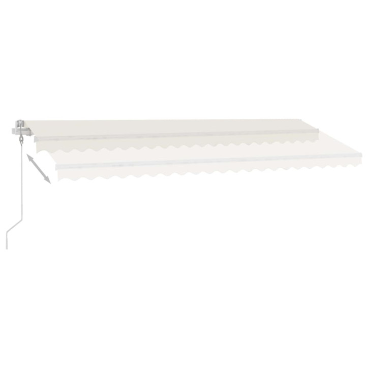 Automatinė markizė su LED/vėjo jutikliu, kreminė, 500x300cm