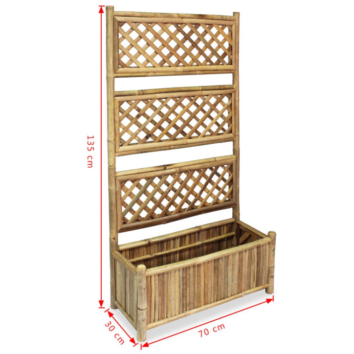 Lovelis su bambukiniu treliažu, 70cm, aukštas