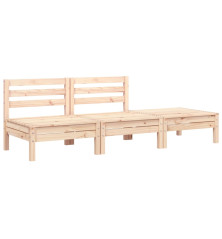 Trivietė sodo sofa, pušies medienos masyvas