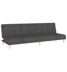 Dvivietė sofa-lova, tamsiai pilkos spalvos, audinys