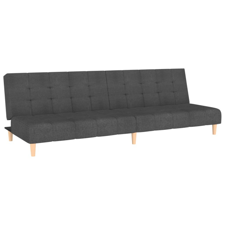 Dvivietė sofa-lova, tamsiai pilkos spalvos, audinys