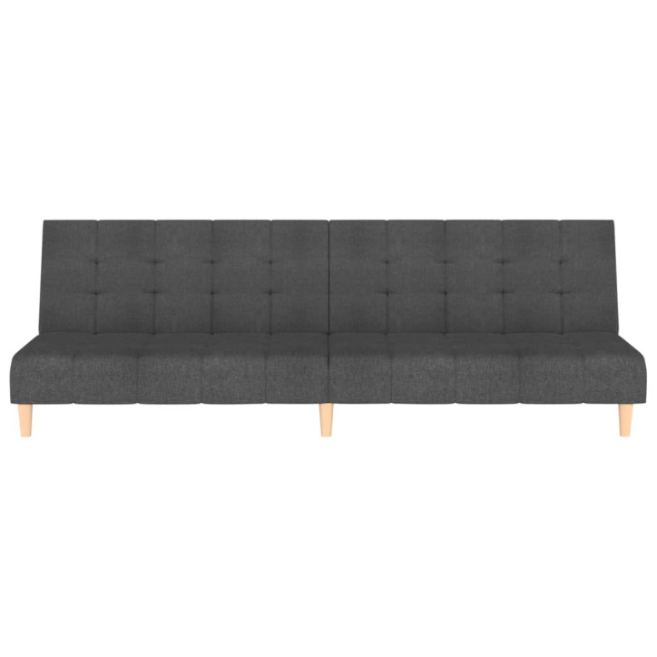 Dvivietė sofa-lova, tamsiai pilkos spalvos, audinys