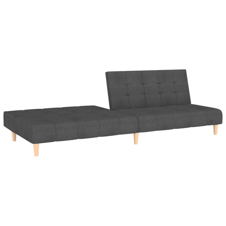 Dvivietė sofa-lova, tamsiai pilkos spalvos, audinys