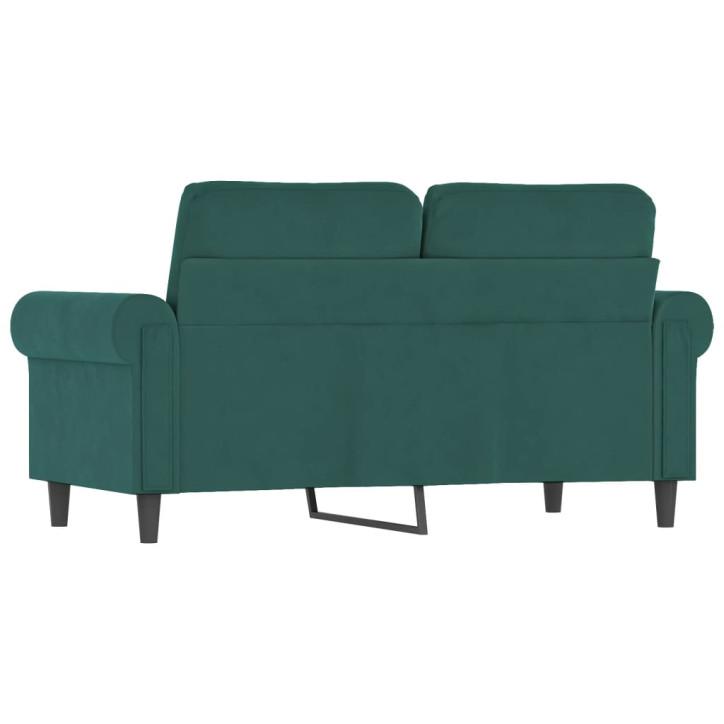 Dvivietė sofa, tamsiai žalios spalvos, 120cm, aksomas