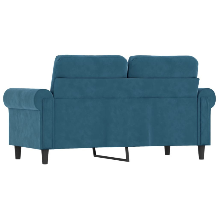 Dvivietė sofa, mėlynos spalvos, 120cm, aksomas