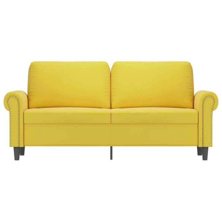 Dvivietė sofa, geltonos spalvos, 140cm, aksomas