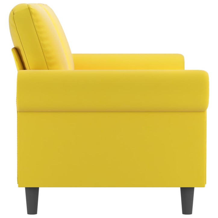 Dvivietė sofa, geltonos spalvos, 140cm, aksomas