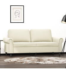 Dvivietė sofa, kreminės spalvos, 140cm, aksomas