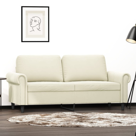 Dvivietė sofa, kreminės spalvos, 140cm, aksomas